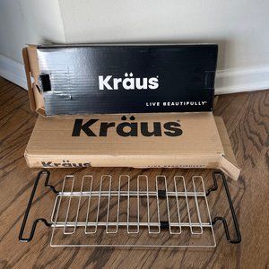 Kraus In-Sink Drying Rack, Sponge Holder, Sink Caddy With Towel Bar